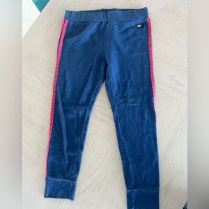 Navy stripped AV sweatpants